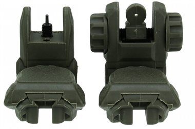 FLIP UP SIGHTS Front and Back im Set / Klappvisierung Oliv 