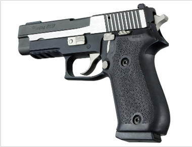 Sig P220 American DA/SA Griff / Pistolengriff mit Fingerrillen OverMolded Hogue 