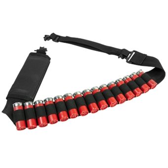 Trageriemen mit 15 Schuss Patronenhalter Bandolier Schwarz NcS USA 