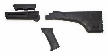 AK-47 / AK-74 / AKM Schaft Set Club Style ohne Schienen Schwarz USA 