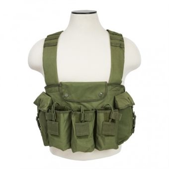 Magazinweste für 6 Stück AK-47 30 Schuss Magazine / Chest Rig Grün NcS USA 