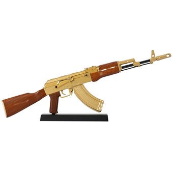 AK-47 1/3 Scale Replika / Replica / Deko mit Magazin, Patronen und Funktionen Gold 