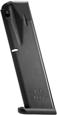 Beretta 92 / M9 Magazin 9mm 18 Schuss Flush Fit / AFC beschichtet / CHIAPPA M1-9  Magazin MecGar 