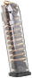 Glock 17, 19, 26, 34  Magazin 9mm 17 Schuss durchsichtig ETS 