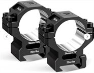 Zielfernrohrringe 34mm Präzisionsringe hohes Profil Picatinny 6061 BAT 