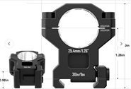 Zielfernrohrringe 25,4mm Präzisionsringe hohes Profil Picatinny 7075 BAT 