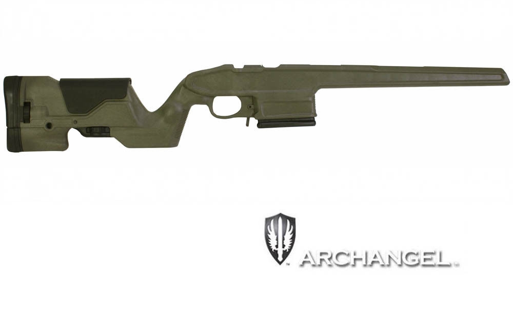 Mauser K98 Schaft / Matchschaft mit 10 Schuss Wechselmagazin Oliv Archangel  