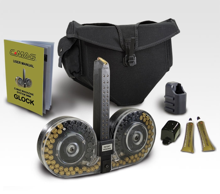 STARSHOOTER Glock und Glock Magazin / Glock Trommelmagazin 9mm 100